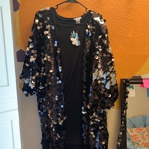 Iheartraves Black Sequence Jacket